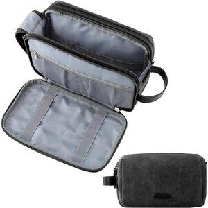 Bagsmart Toiletry Bag Men Canvas Travel Dopp Kit Waterproof Shaving Organizer